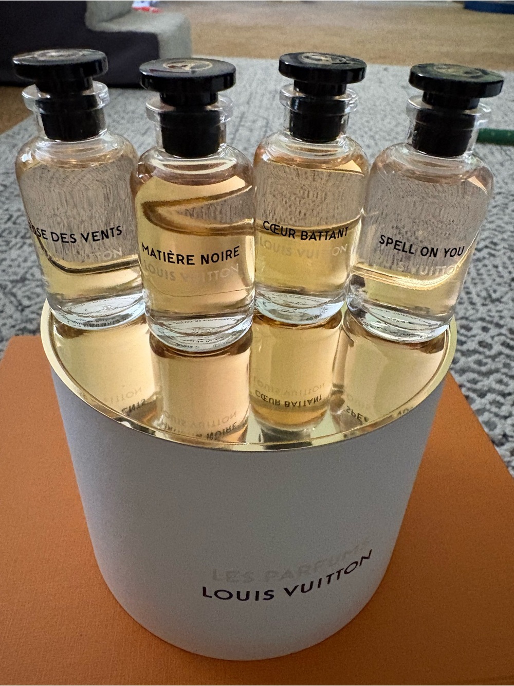 Louis Vuitton Miniature Perfume Set - Clear, Pink, Amber, Gold (please read )